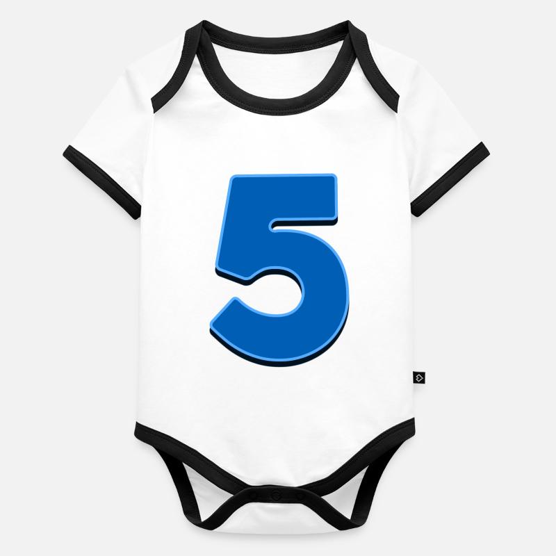 5 Body Bébé bio contrasté manches courtes
