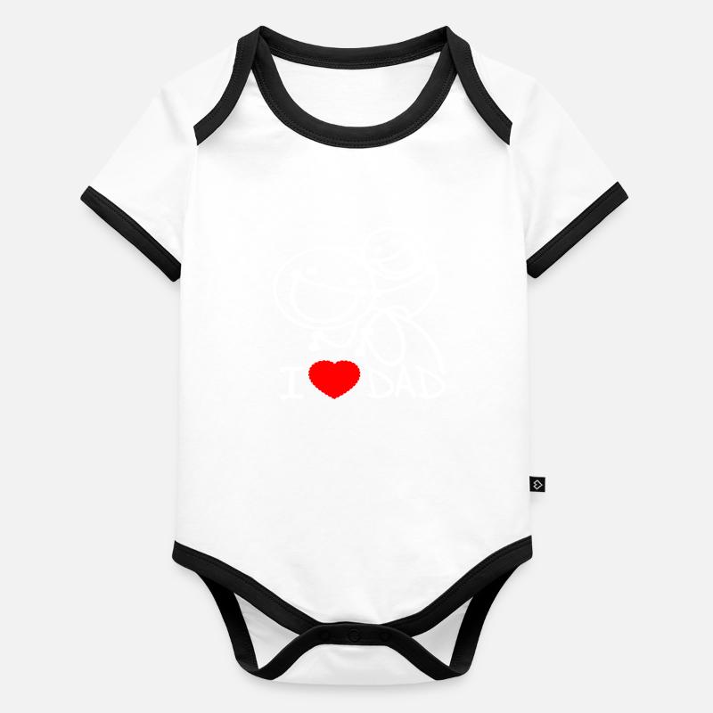 Ich liebe Papa DE Baby Bio-Kurzarm-Kontrastbody