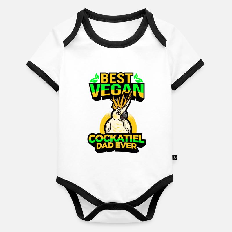 Calopsitte Body Bébé bio contrasté manches courtes