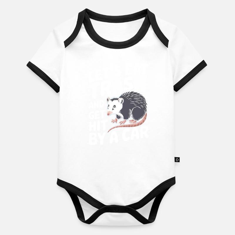 Opossum Possum Tier Baby Bio-Kurzarm-Kontrastbody