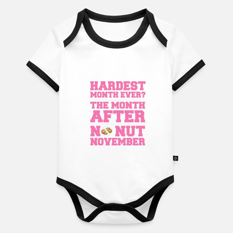 No Nut November Baby Bio-Kurzarm-Kontrastbody