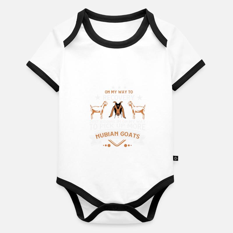 Dépendance de la chèvre nubienne Body Bébé bio contrasté manches courtes