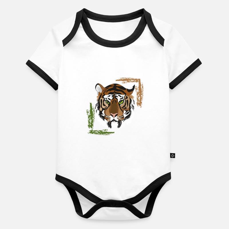 tiger Organic Baby Contrasting Bodysuit