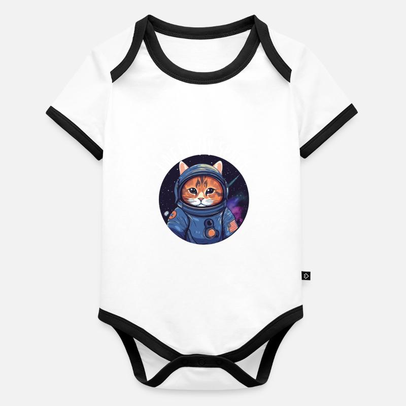 Chat J’ai besoin de mon chat d’astronomie de jeu de mots spatial Body Bébé bio contrasté manches courtes
