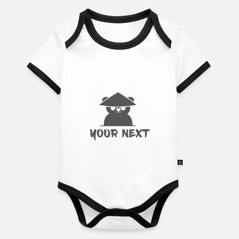Panda - Your next Panda Body Bébé bio contrasté manches courtes