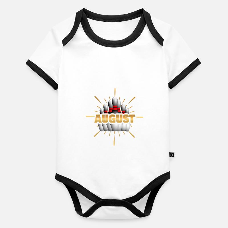 Bowling champion August Organic Baby Contrasting Bodysuit