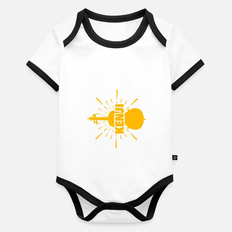 Geschenkidee Geschenk Vorname Kenji Baby Bio-Kurzarm-Kontrastbody
