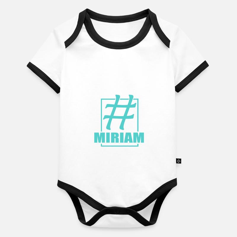 Cadeau pour Miriam Body Bébé bio contrasté manches courtes