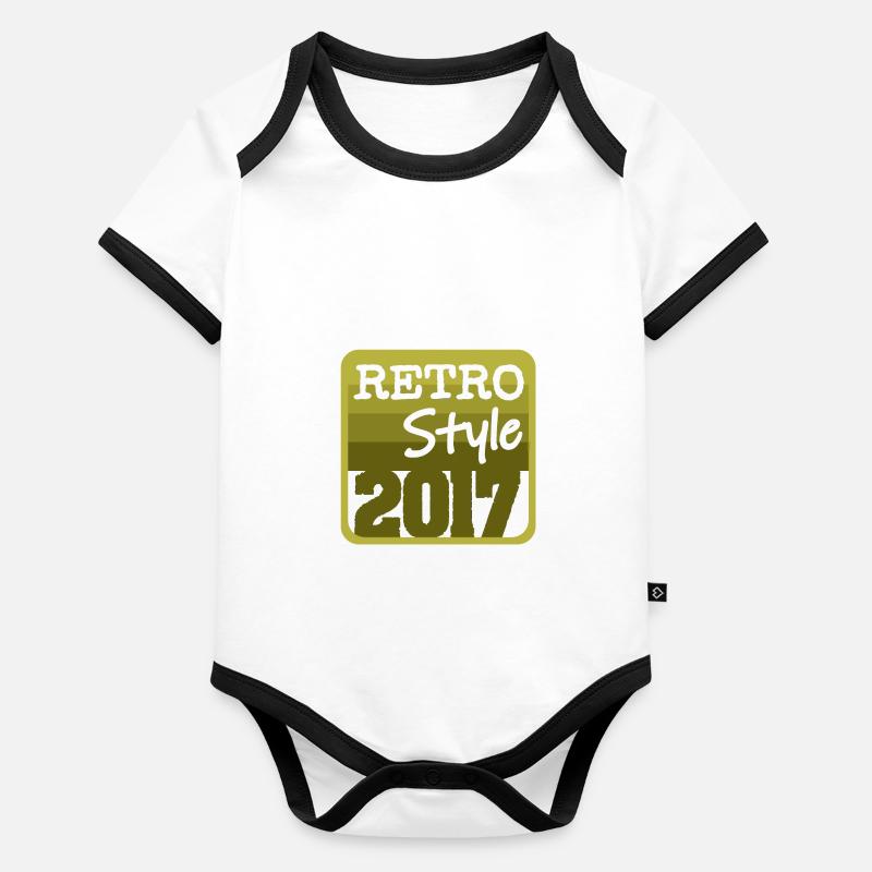 2017 Body Bébé bio contrasté manches courtes