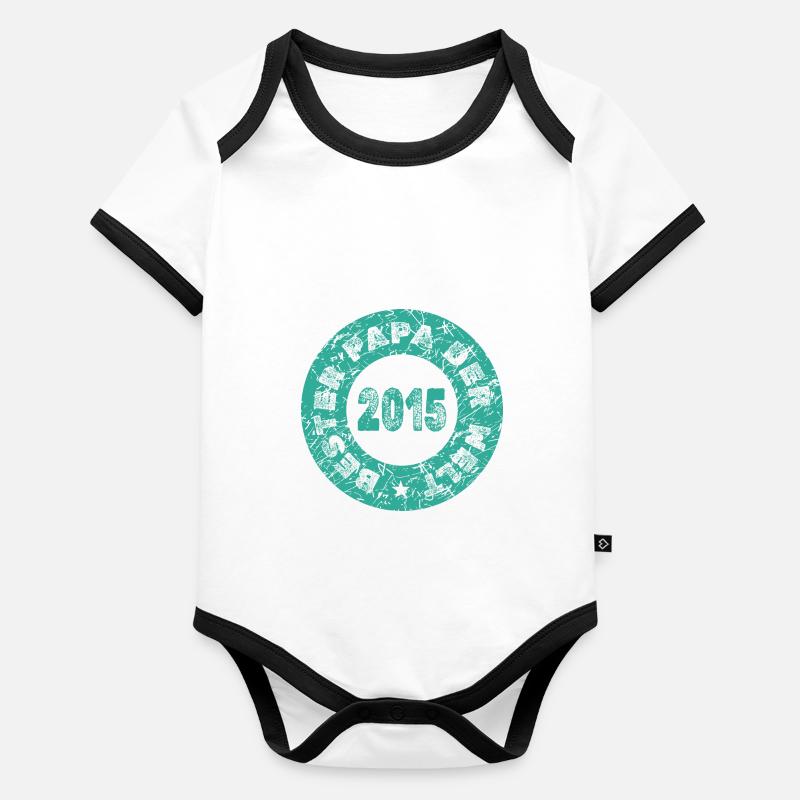 Charrette à bras 2015 Body Bébé bio contrasté manches courtes