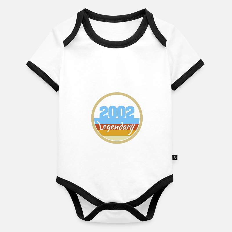 Tenue en 2002 Body Bébé bio contrasté manches courtes