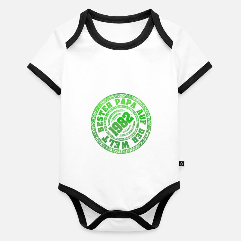 Jahr 1982 Baby Bio-Kurzarm-Kontrastbody