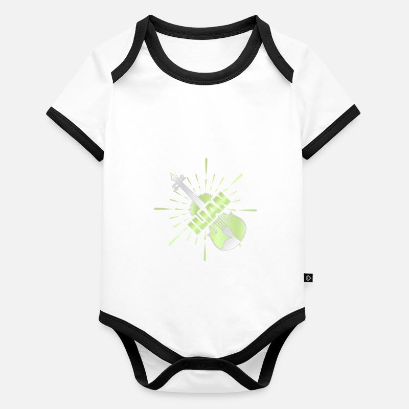 Ilian as a string instrument Organic Baby Contrasting Bodysuit
