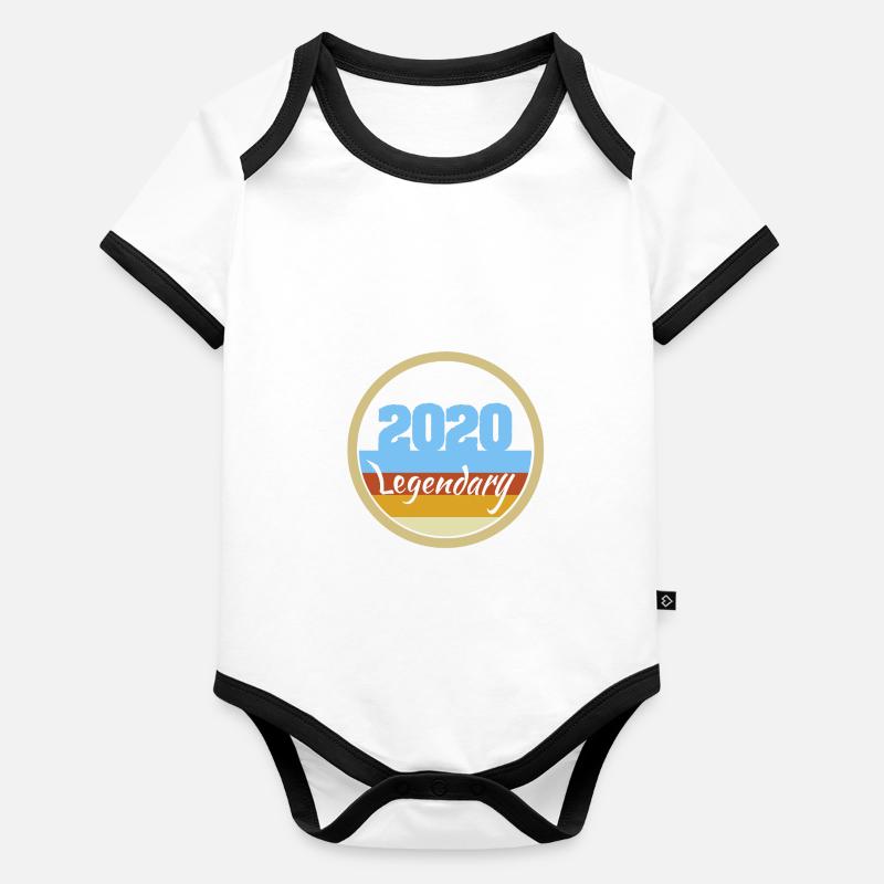 2020 Body Bébé bio contrasté manches courtes