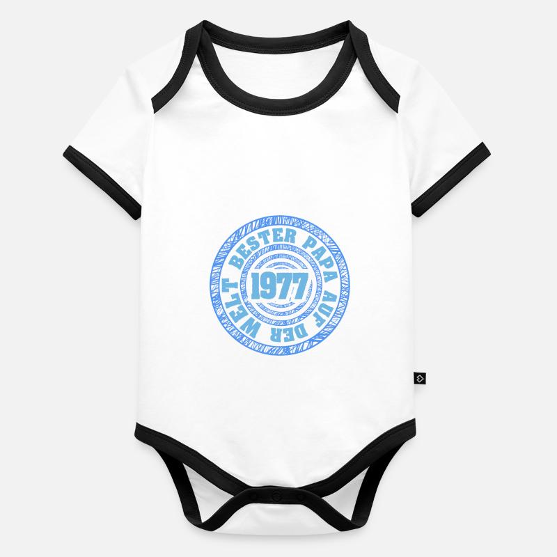1977 Body Bébé bio contrasté manches courtes