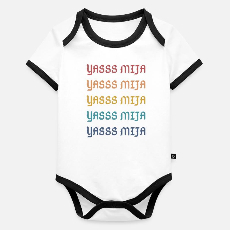 Yass Mija Baby Bio-Kurzarm-Kontrastbody