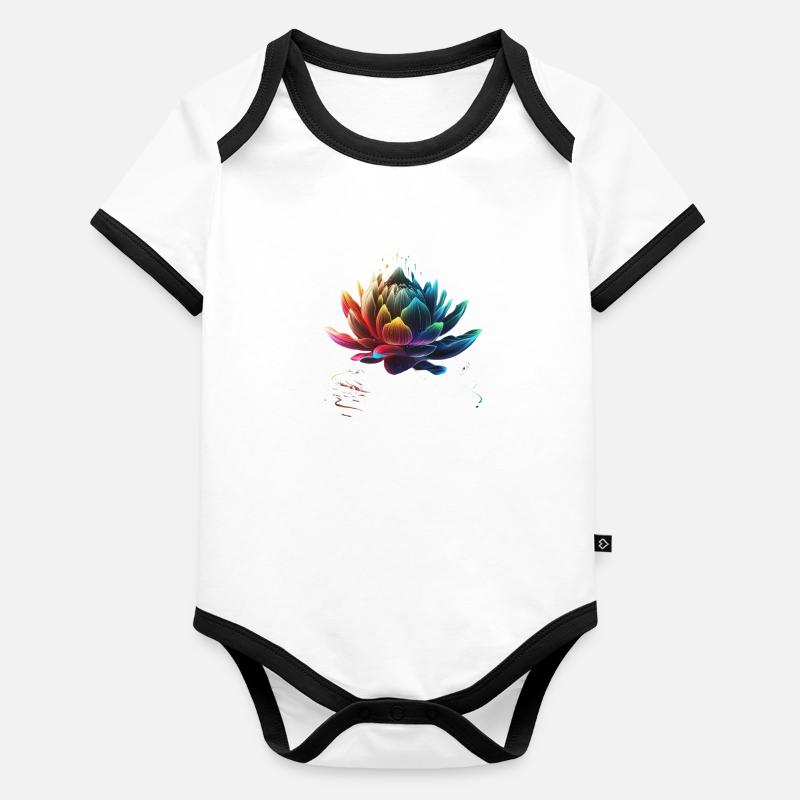 SCHÖNE NENUPHAR Baby Bio-Kurzarm-Kontrastbody