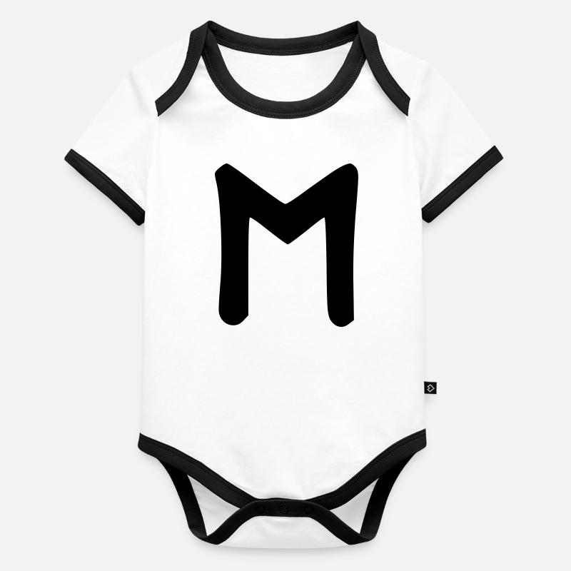 Celtic symbols - rune EHWASZ 1 Organic Baby Contrasting Bodysuit