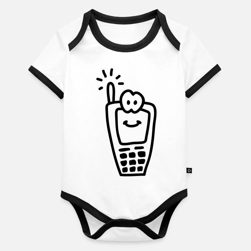 Merry mobile phone - Line Organic Baby Contrasting Bodysuit