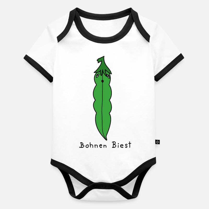 Bohnen Biest Baby Bio-Kurzarm-Kontrastbody