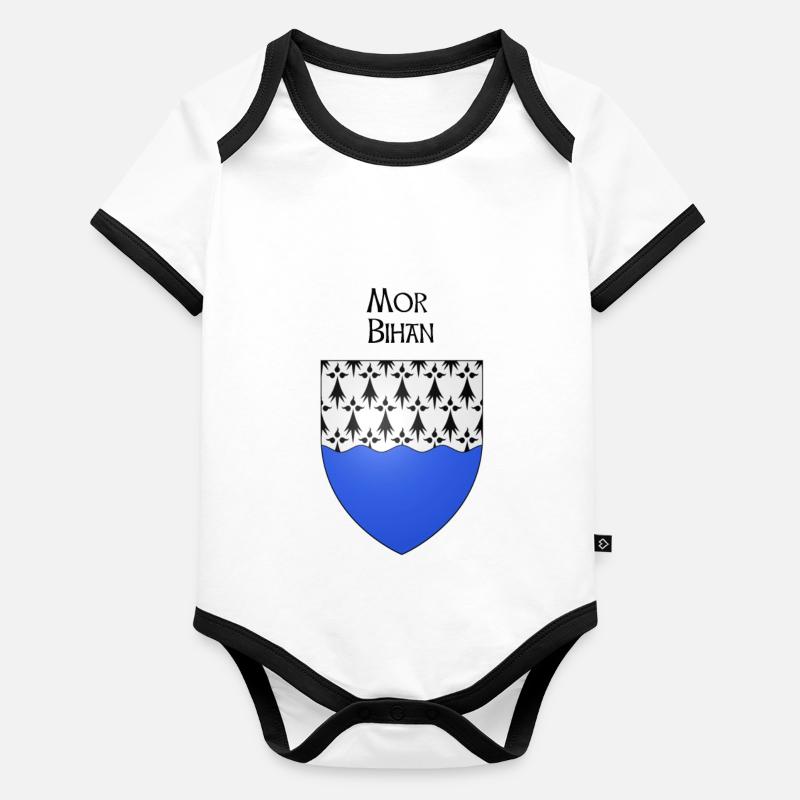 mor bihan Body Bébé bio contrasté manches courtes