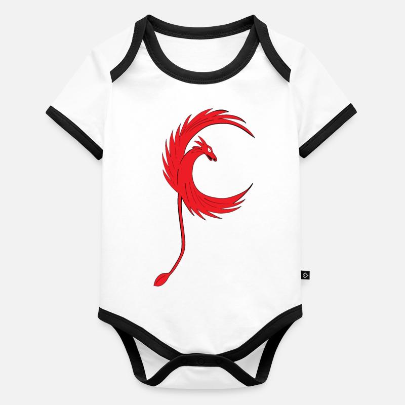 Dragon Body Bébé bio contrasté manches courtes