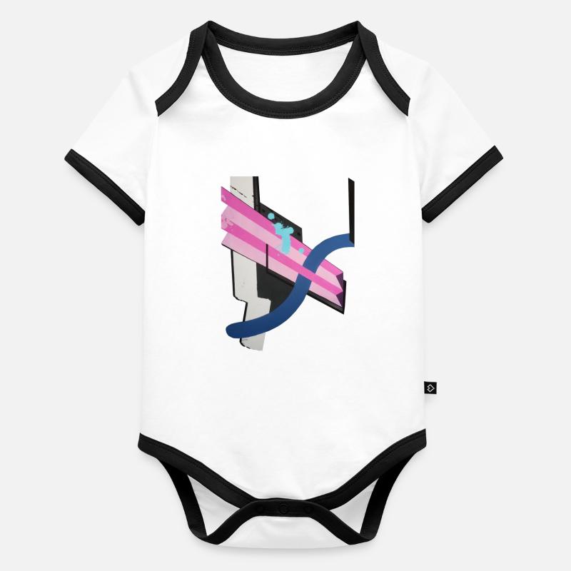 Blue Snake Organic Baby Contrasting Bodysuit