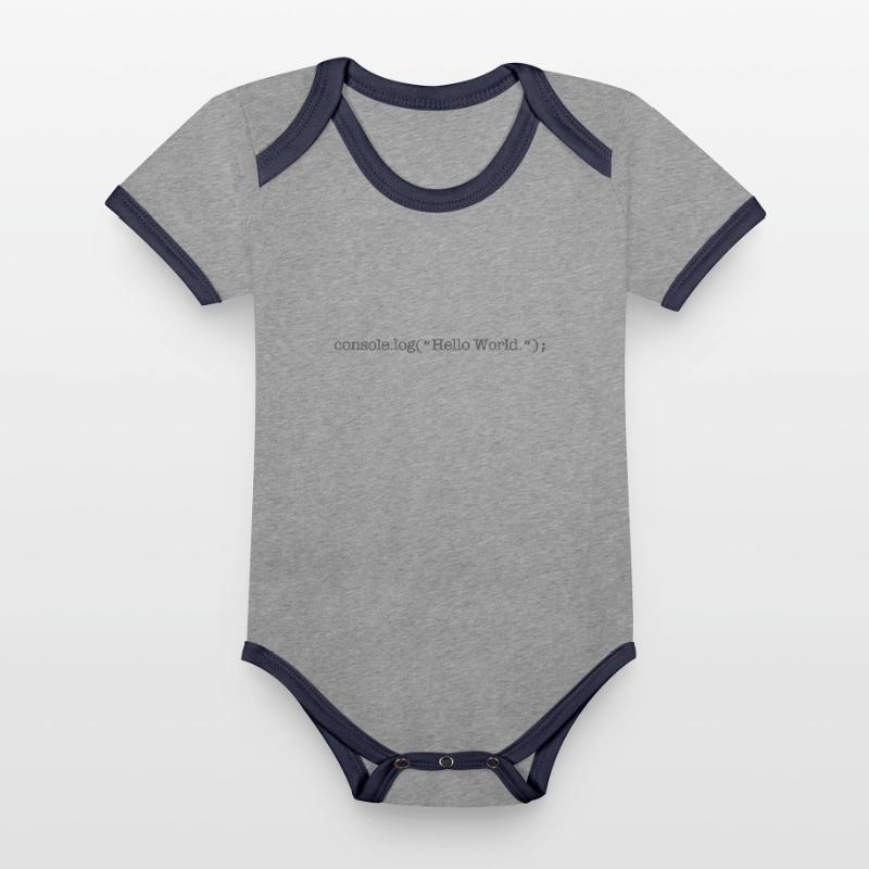 Javascript Developer Geek Organic Baby Contrasting Bodysuit