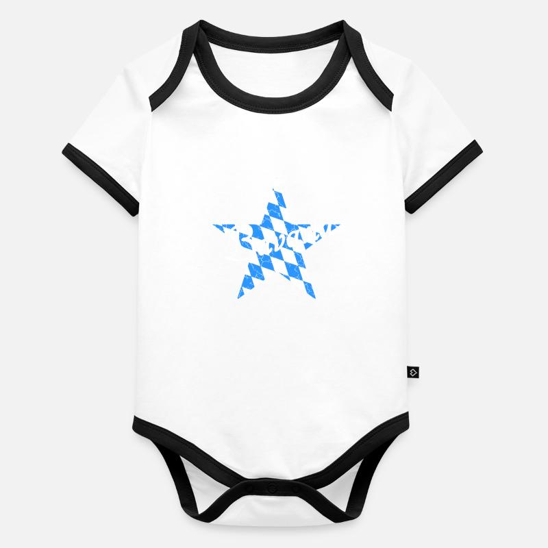 Bavaria Bayern Baby Bio-Kurzarm-Kontrastbody