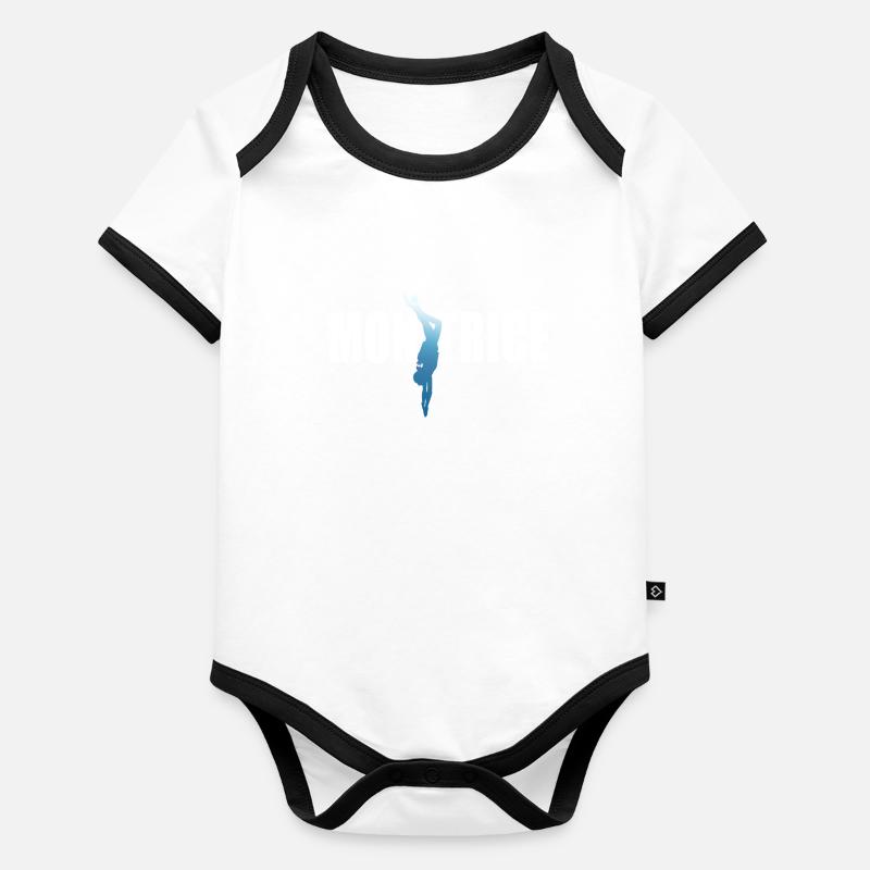 monitrice plongée sous marine coach plongeuse Body Bébé bio contrasté manches courtes