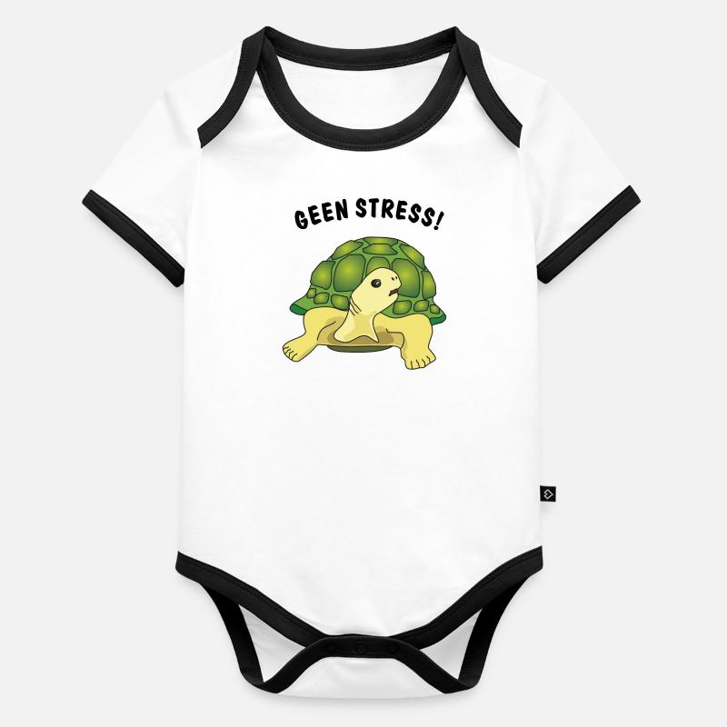 geen stress Baby Bio-Kurzarm-Kontrastbody