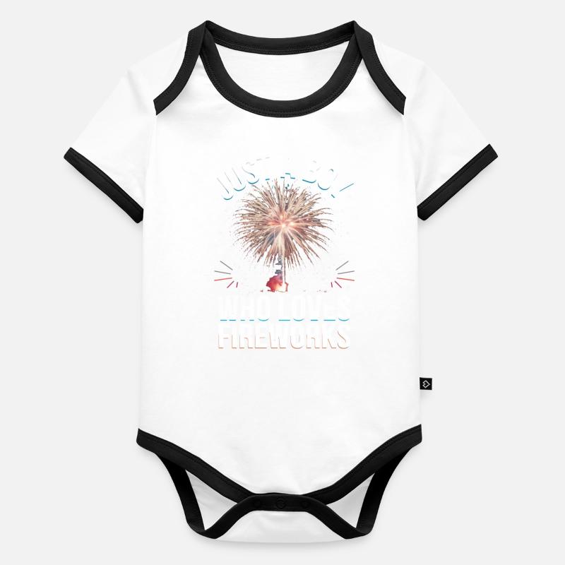 Pyrotechnics Fireworks Pyrotechnics Organic Baby Contrasting Bodysuit