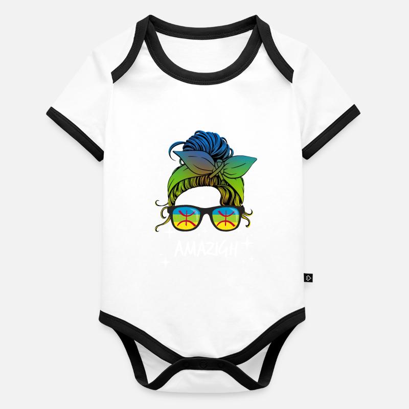 Amazigh Baby Bio-Kurzarm-Kontrastbody