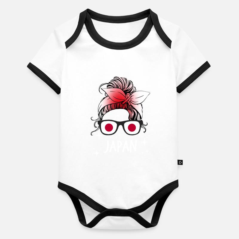Japan Baby Bio-Kurzarm-Kontrastbody