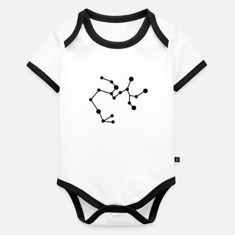 Zodiaque Sagittaire Body Bébé bio contrasté manches courtes