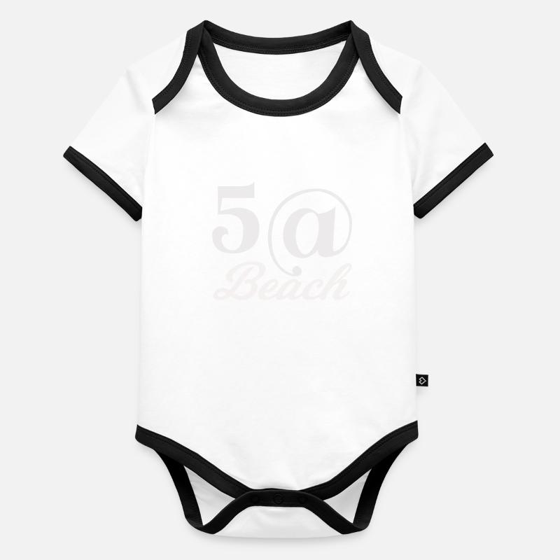 5A beach Body Bébé bio contrasté manches courtes