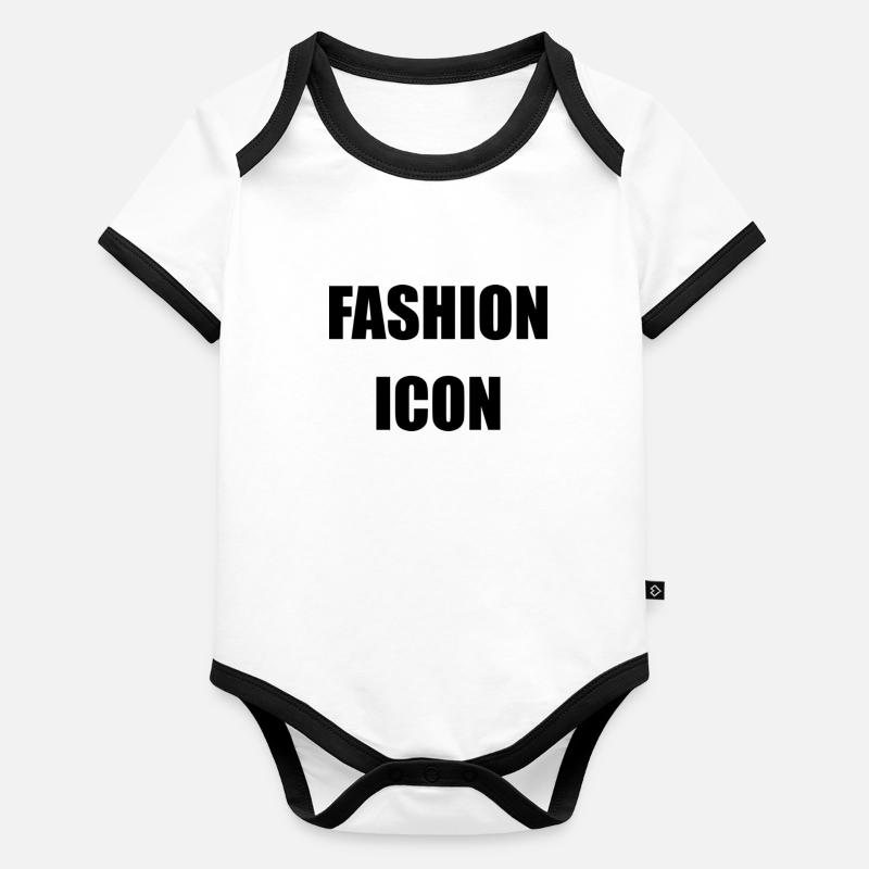 Icône de la mode Body Bébé bio contrasté manches courtes