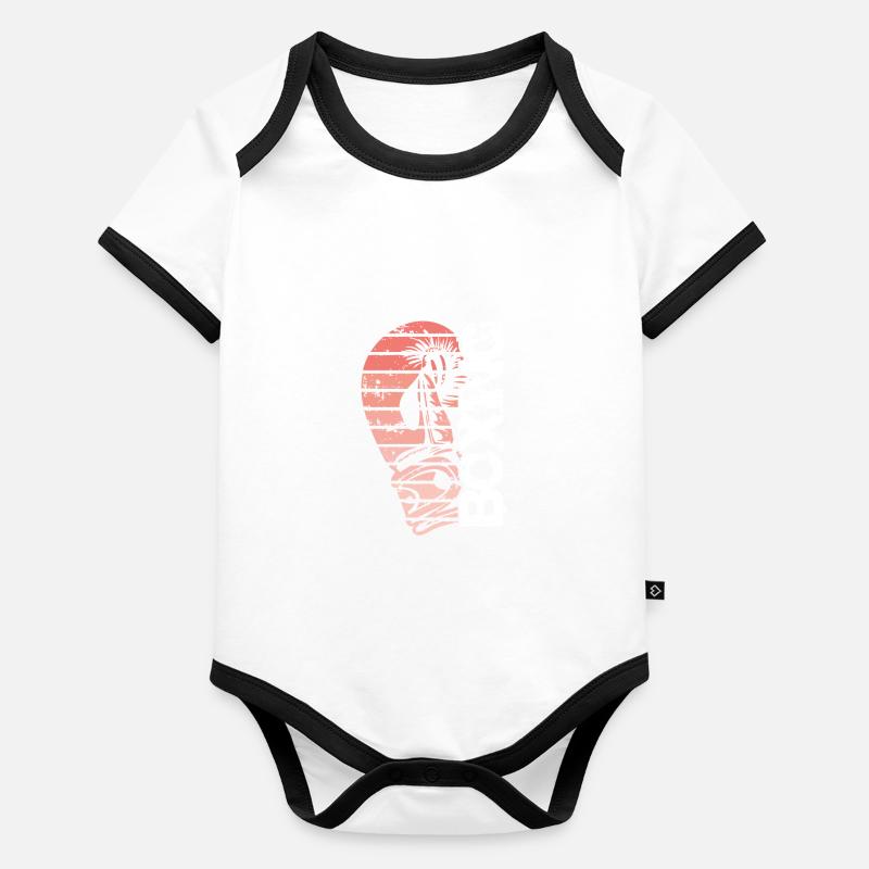 Gant de boxe Body Bébé bio contrasté manches courtes