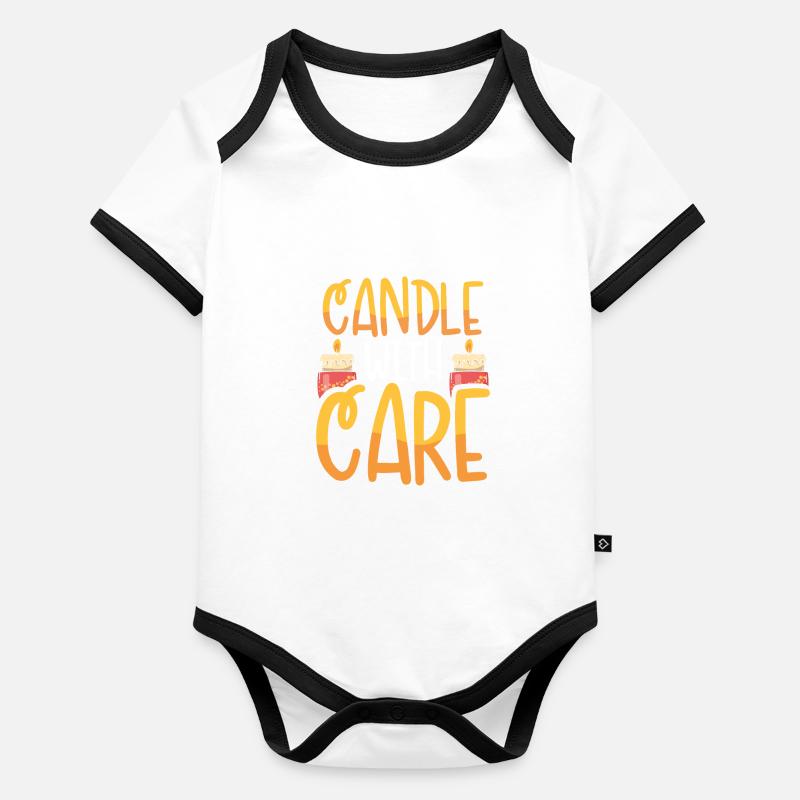 Bougie avec soin Body Bébé bio contrasté manches courtes