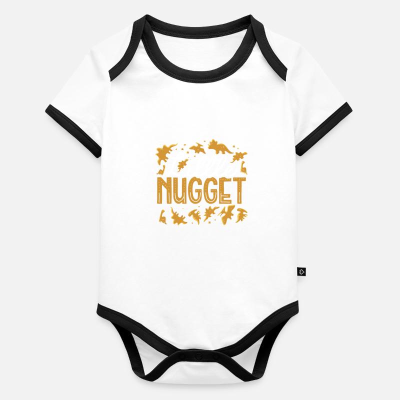 Little Dino Nugget Organic Baby Contrasting Bodysuit