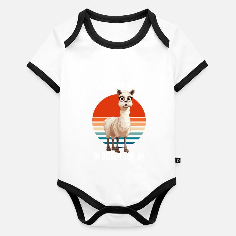 Ne me regarde pas sur ce ton Alpaga Body Bébé bio contrasté manches courtes