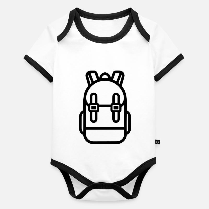 Sac à dos Body Bébé bio contrasté manches courtes
