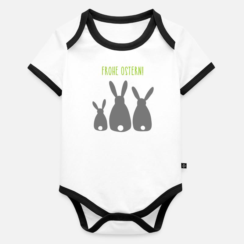 Happy Easter! Organic Baby Contrasting Bodysuit