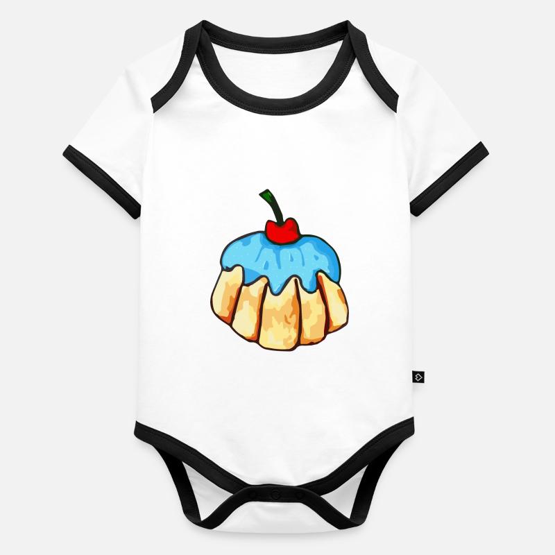 Cupcake - Petit Gâteau Body Bébé bio contrasté manches courtes