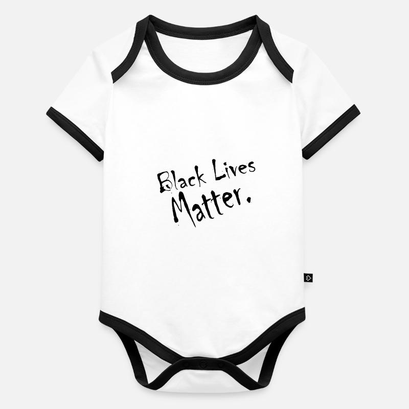 Black lives matter Body Bébé bio contrasté manches courtes
