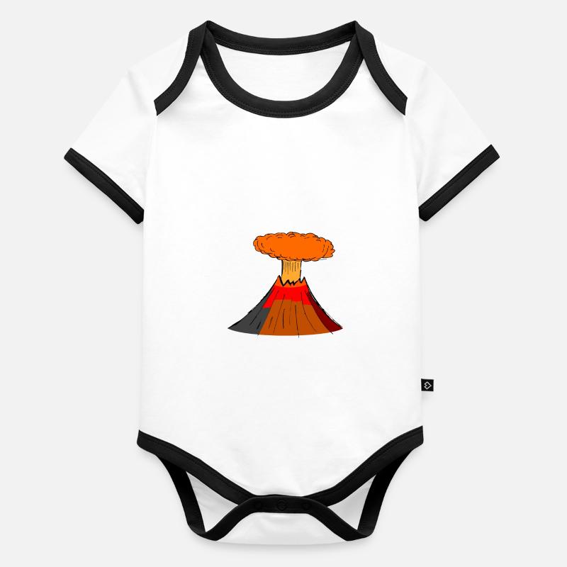 volcan Body Bébé bio contrasté manches courtes