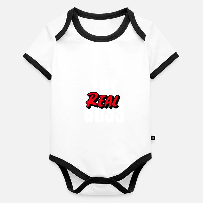 The Real Boss Partner Look 2 Body Bébé bio contrasté manches courtes