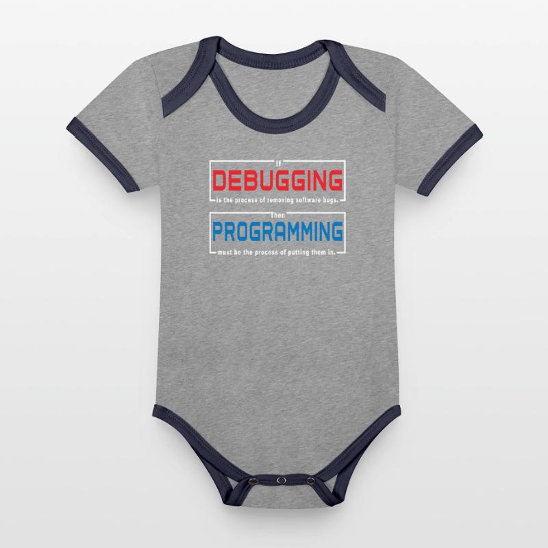 Debugging programming Organic Baby Contrasting Bodysuit