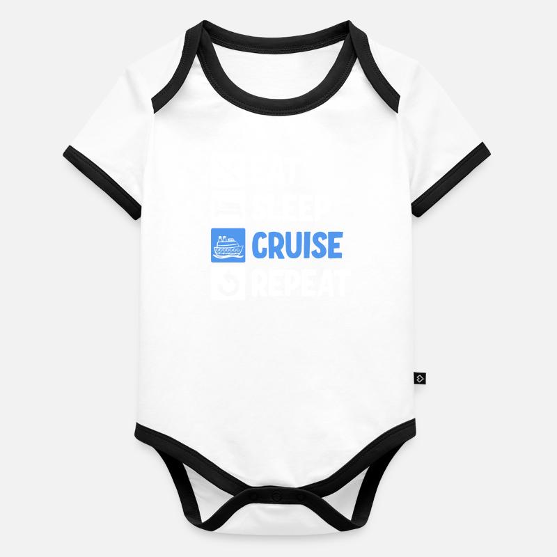 Croisière familiale Body Bébé bio contrasté manches courtes