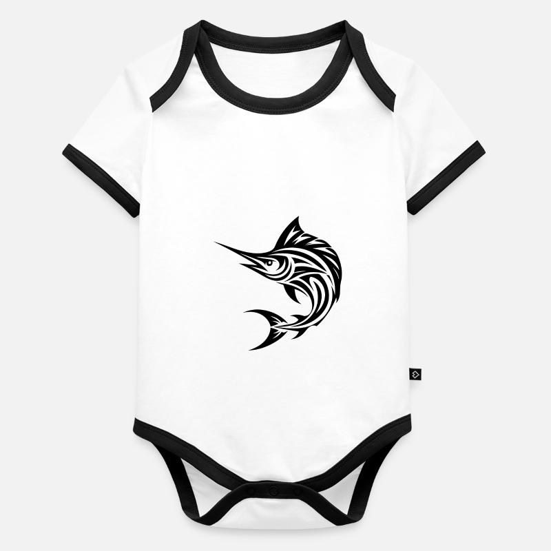 Voilier Swift - Espadon élégant Body Bébé bio contrasté manches courtes